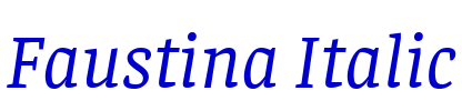 Faustina Italic Schriftart